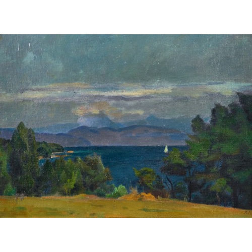 JACQUES �LIE ABRAHAM HERMANJAT : 'Lac pr�s de Buchillon' (DOBIASCHOFSKY AUKTIONEN AG)