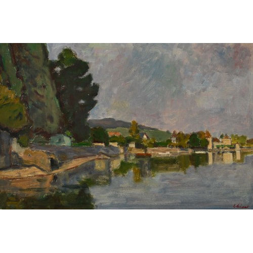 CHARLES LOUIS AUGUSTE CHINET : Rolle am Genfersee (DOBIASCHOFSKY AUKTIONEN AG)