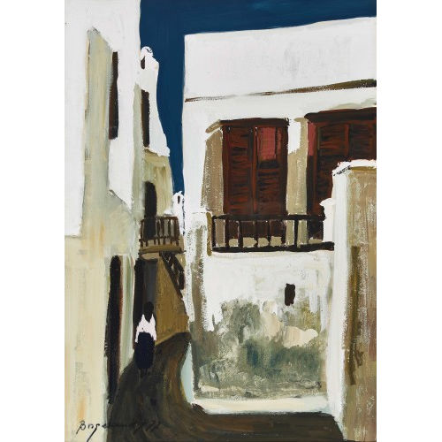 GEORGES BORGEAUD : 'Ruelle de Mykonos' (DOBIASCHOFSKY AUKTIONEN AG)