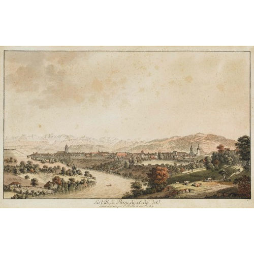 JOHANN LUDWIG ABERLI : 'La Ville de Berne du c�t� du Nord' (DOBIASCHOFSKY AUKTIONEN AG)