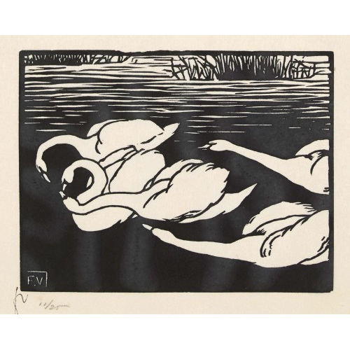 F�LIX VALLOTTON : 'Les cygnes' (DOBIASCHOFSKY AUKTIONEN AG)