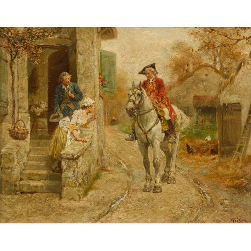 FRAN�OIS ADOLPHE GRISON : Der Besuch (DOBIASCHOFSKY AUKTIONEN AG)