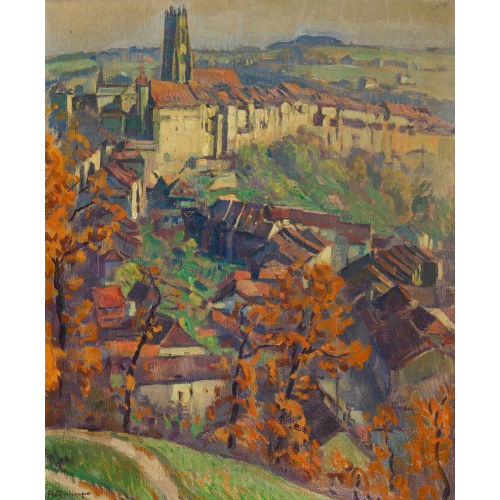 HENRI MARCEL ROBERT : Fribourg en automne (DOBIASCHOFSKY AUKTIONEN AG)
