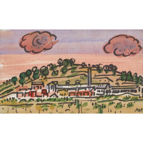 OTTO ABT : Landschaft mit Fabrik (DOBIASCHOFSKY AUKTIONEN AG)