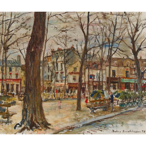 IR�NE ZURKINDEN : La Place du Tertre � Paris (DOBIASCHOFSKY AUKTIONEN AG)