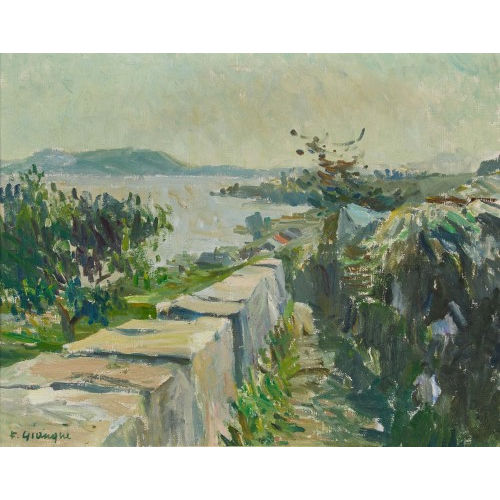 FERNAND GIAUQUE : Sommerliche Seeuferpartie (DOBIASCHOFSKY AUKTIONEN AG)