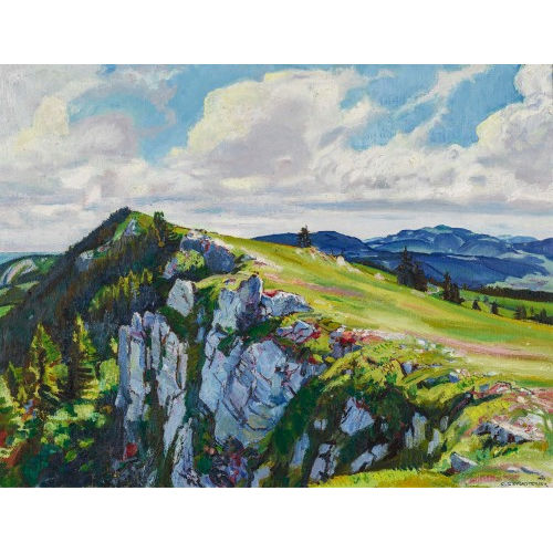 CHARLES L'EPLATTENIER : 'Chasseral vu du Mont Racine' (DOBIASCHOFSKY AUKTIONEN AG)