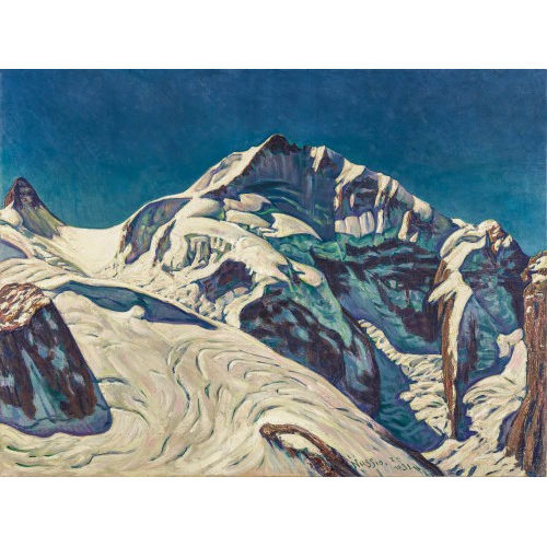 OSCAR NUSSIO : Piz Bernina mit dem Morteratschgletscher (DOBIASCHOFSKY AUKTIONEN AG)