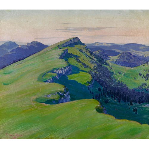 FRANOIS LOUIS JAQUES : Sommerliche Juralandschaft (DOBIASCHOFSKY AUKTIONEN AG)