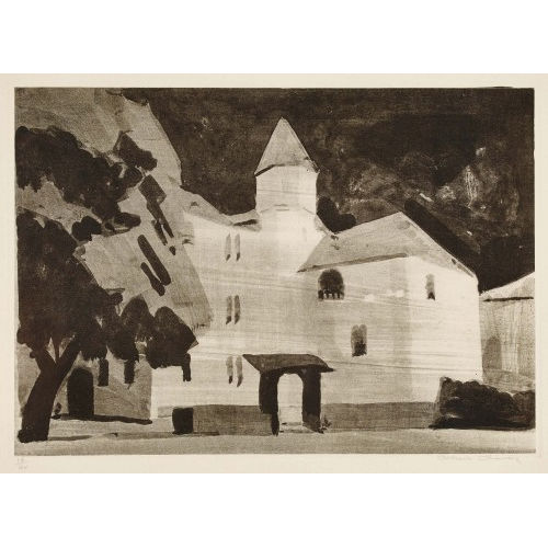 ALBERT CHAVAZ : Romanische Kirchenanlage (DOBIASCHOFSKY AUKTIONEN AG)