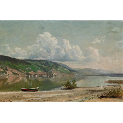 NATHANA�L LEMAITRE : 'Vue prise de l'�le St-Pierre' (DOBIASCHOFSKY AUKTIONEN AG)