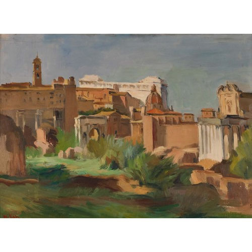 ABRAM ADOLPHE MILICH : Das Forum Romanum in Rom (DOBIASCHOFSKY AUKTIONEN AG)
