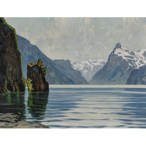 WILLY MONNIER : Der Schillerstein am Urnersee (DOBIASCHOFSKY AUKTIONEN AG)
