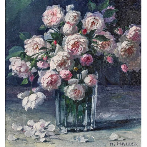 ANNA HALLER : Rosen im Glas (DOBIASCHOFSKY AUKTIONEN AG)