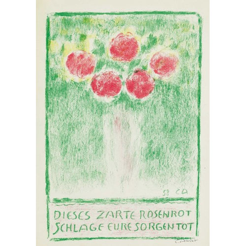 CUNO AMIET : 'Blumenvase mit Rosen' (DOBIASCHOFSKY AUKTIONEN AG)