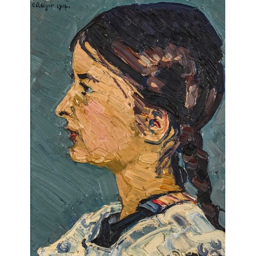 ERNST SAMUEL GEIGER : M�dchenportr�t (DOBIASCHOFSKY AUKTIONEN AG)