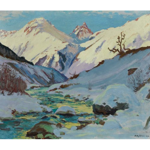 ALBERT NYFELER : 'Lonza mit Faldumrothorn' (DOBIASCHOFSKY AUKTIONEN AG)