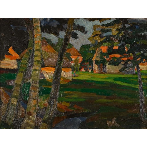 UDO PETERS : Sommerlandschaft bei Worpswede (DOBIASCHOFSKY AUKTIONEN AG)