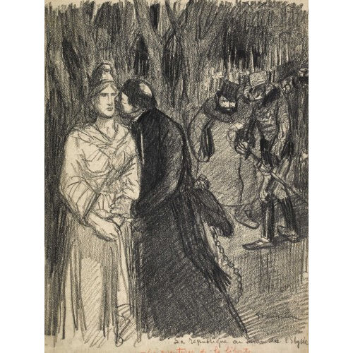 TH�OPHILE-ALEXANDRE STEINLEN : 'La R�publique au jardin de l'Elys�e' (DOBIASCHOFSKY AUKTIONEN AG)
