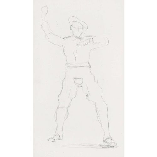 FERDINAND HODLER : Studie zu 'Einm�tigkeit', Mittelfigur (DOBIASCHOFSKY AUKTIONEN AG)