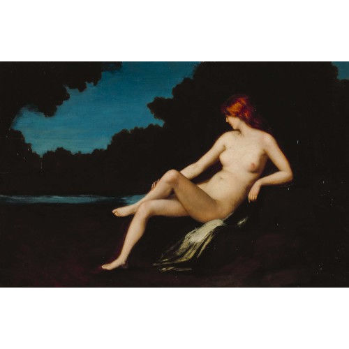 JEAN JACQUES HENNER : Eleganter weiblicher Akt am Ufer (DOBIASCHOFSKY AUKTIONEN AG)