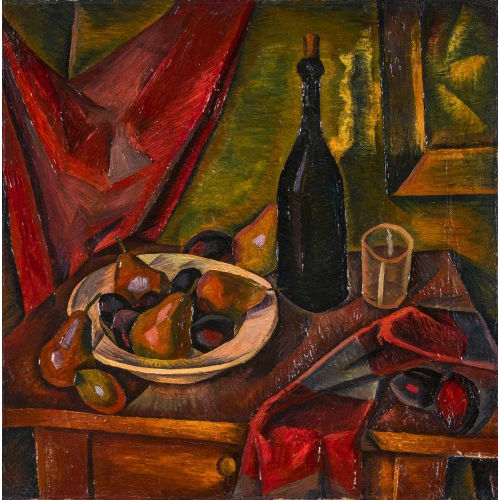 IGNAZ EPPER : 'Stillleben mit Flasche und Birnen' (DOBIASCHOFSKY AUKTIONEN AG)