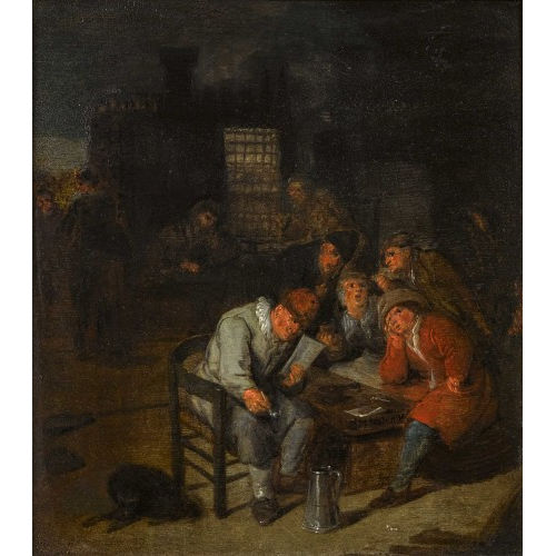 JAN II (AUCH JACOBSZ.) MOLENAER : Der Vorleser (DOBIASCHOFSKY AUKTIONEN AG)