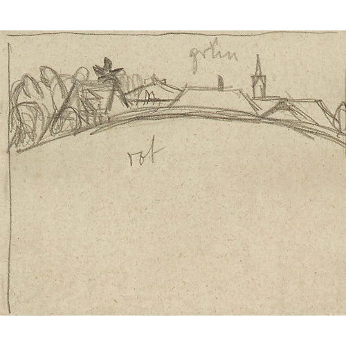 CUNO AMIET : 'Oschwand, H�user und Schulhaus' (DOBIASCHOFSKY AUKTIONEN AG)