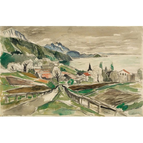 VICTOR SURBEK : Seelandschaft (DOBIASCHOFSKY AUKTIONEN AG)