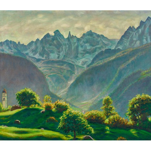 OSCAR NUSSIO : 'Soglio: Val Bondasca' (DOBIASCHOFSKY AUKTIONEN AG)