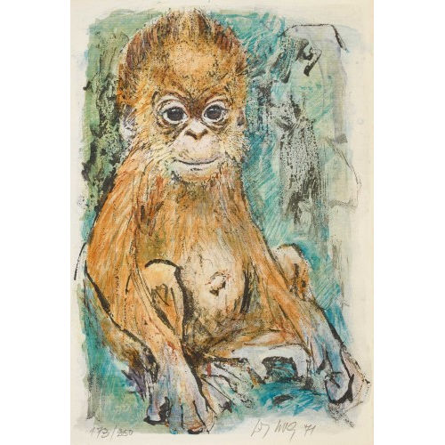 FRITZ HUG : Orang-Utan-Baby (DOBIASCHOFSKY AUKTIONEN AG)