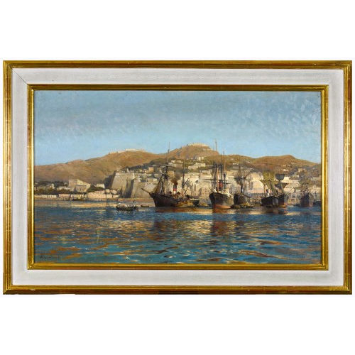 ARTHUR (EIGTL. JEAN BAPTISTE ARTHUR) CALAME : 'Vue du Port' (DOBIASCHOFSKY AUKTIONEN AG)