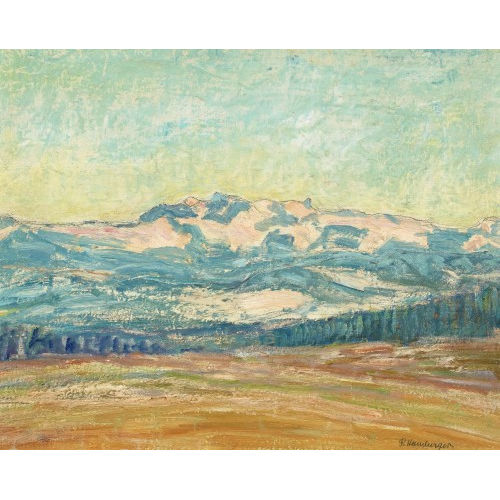 ROBERT HOMBERGER : 'Blick auf die Glarner Alpen' (DOBIASCHOFSKY AUKTIONEN AG)