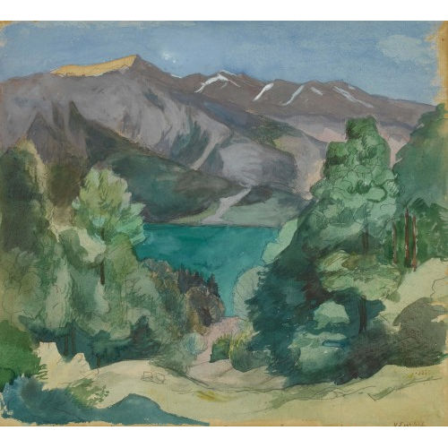 VICTOR SURBEK : Berglandschaft mit See (DOBIASCHOFSKY AUKTIONEN AG)
