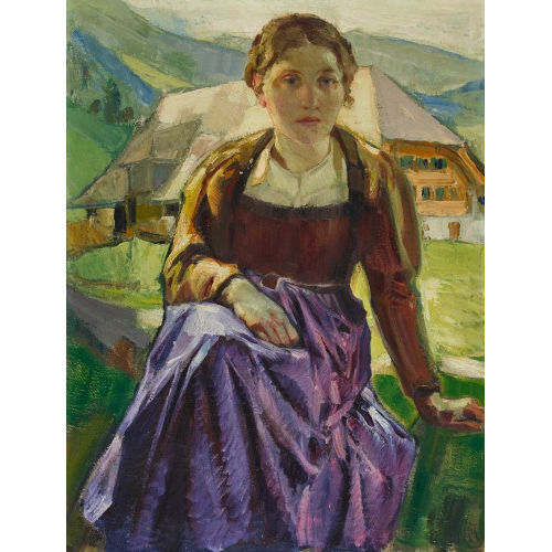 ERNST II HODEL : Trachtenfrau im Emmental (DOBIASCHOFSKY AUKTIONEN AG)
