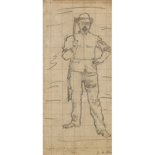 FERDINAND HODLER : Portr�t eines J�gers (DOBIASCHOFSKY AUKTIONEN AG)