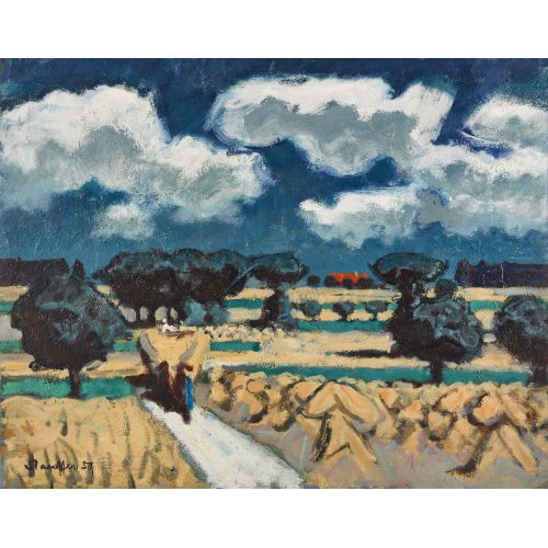 FRED STAUFFER : Sommerliche Feldlandschaft (DOBIASCHOFSKY AUKTIONEN AG)