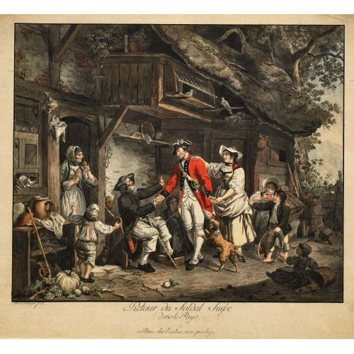 SIGMUND FREUDENBERGER : 'Retour du Soldat Suisse dans le Pays' (DOBIASCHOFSKY AUKTIONEN AG)