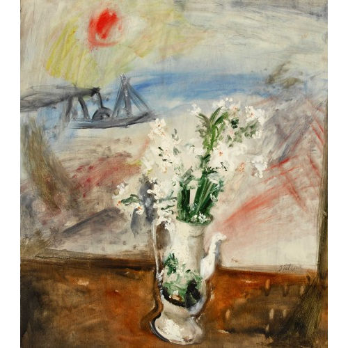 GUIDO TALLONE : 'Brocca con fiori bianchi' (DOBIASCHOFSKY AUKTIONEN AG)