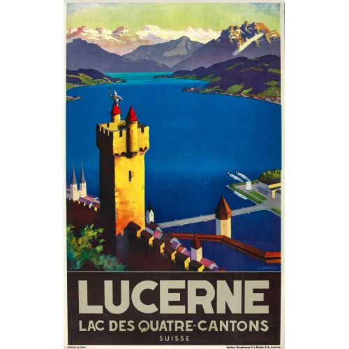 OTTO LANDOLT : 'Lucerne Lac des Quatre-Cantons' (DOBIASCHOFSKY AUKTIONEN AG)