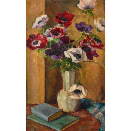 ERNST EMIL SCHLATTER : Stillleben mit Anemonen (DOBIASCHOFSKY AUKTIONEN AG)
