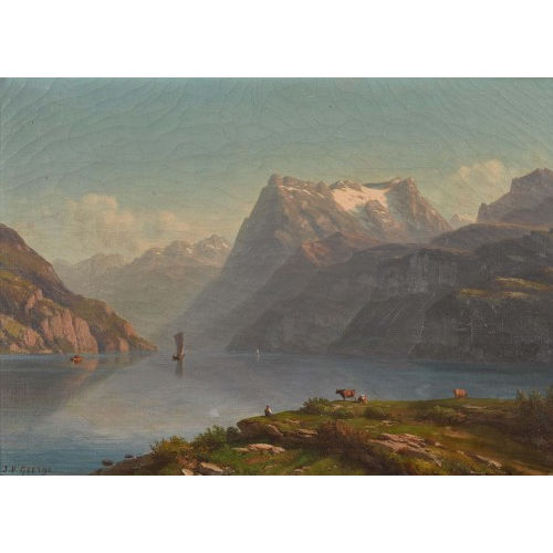 JEAN PHILIPPE GEORGE-JULLIARD : Vierwaldst�ttersee mit Urirotstock (DOBIASCHOFSKY AUKTIONEN AG)