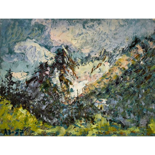 ANATOLY TIMOFEEVIC ZVEREV : Berglandschaft (DOBIASCHOFSKY AUKTIONEN AG)