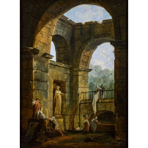 HUBERT ROBERT : 'Les Lavandi�res' (DOBIASCHOFSKY AUKTIONEN AG)