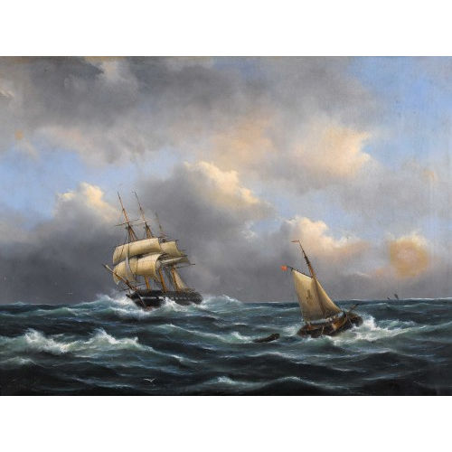 GOVERT VAN EMMERIK : Segelschiffe auf strmischer See (DOBIASCHOFSKY AUKTIONEN AG)