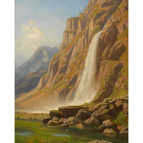 JEAN PHILIPPE GEORGE-JULLIARD : 'Cascade de Pissevache' (DOBIASCHOFSKY AUKTIONEN AG)