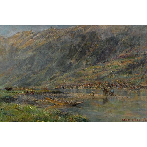 HENRI L�OPOLD GIRARDET : Blick auf Brienz (DOBIASCHOFSKY AUKTIONEN AG)