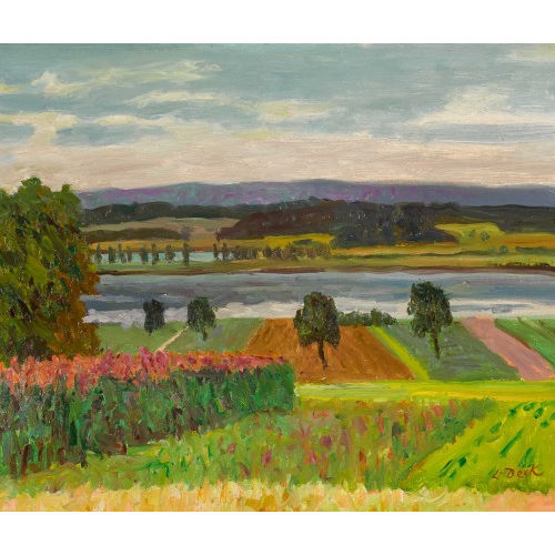 LEO DECK : 'T�gerwilen - Untersee mit Insel Reichenau' (DOBIASCHOFSKY AUKTIONEN AG)