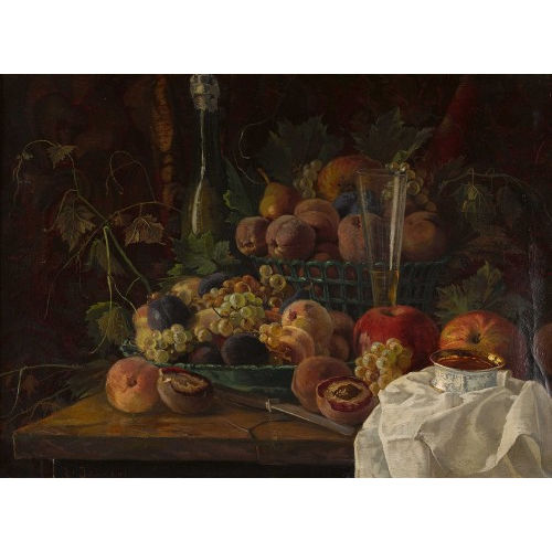 �DOUARD JEANMAIRE : �ppiges Fr�chtestillleben (DOBIASCHOFSKY AUKTIONEN AG)