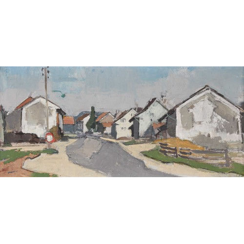KARL MOOR : Sommerliche Strassenszene (DOBIASCHOFSKY AUKTIONEN AG)
